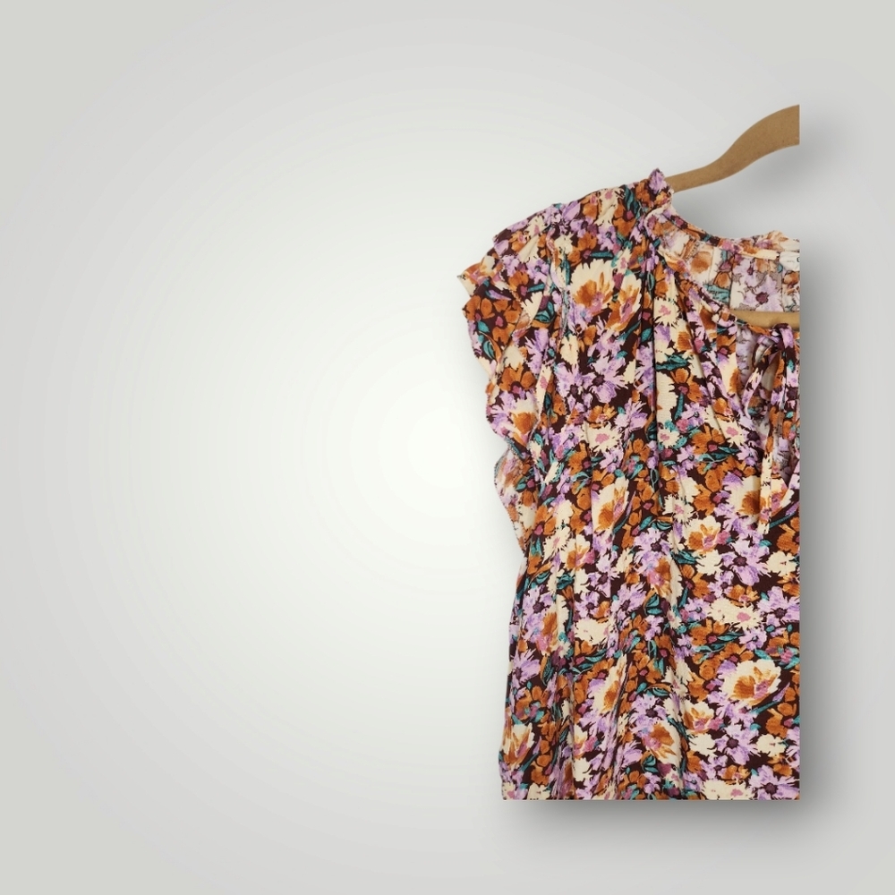 ee.some Floral Print Women's Top size small - Picture 3 of 12